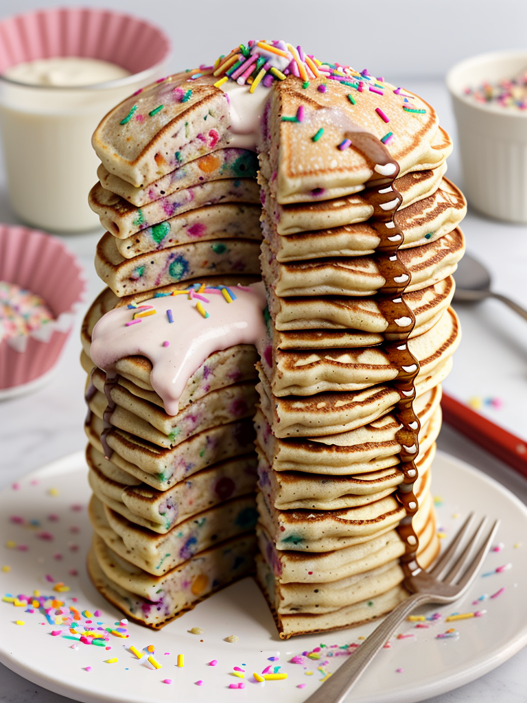 funfetti pancakes with pancake mix
