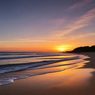 sun set on beach