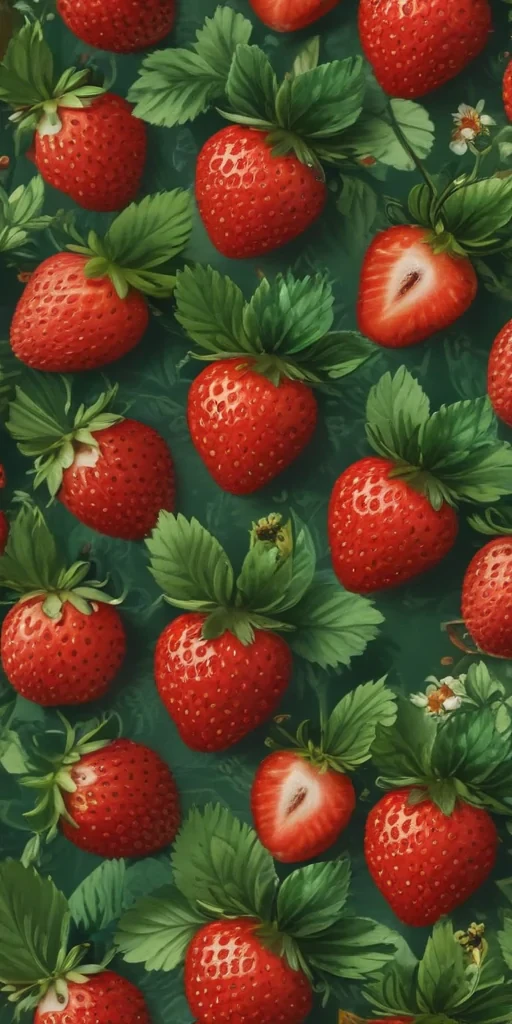 strawberry wallpaper aesthetic