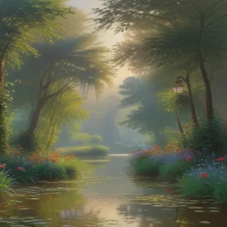 monet painting wallpaper