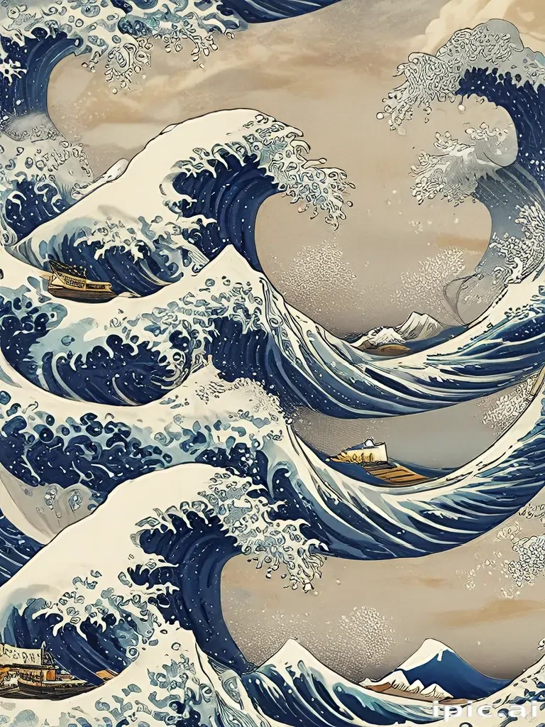 great wave wallpaper