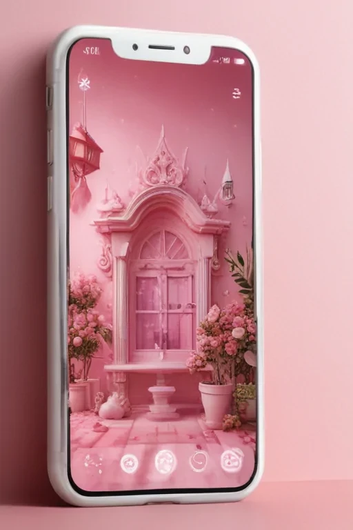 pink home screen