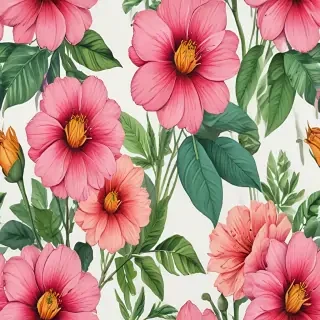 flower drawing with color