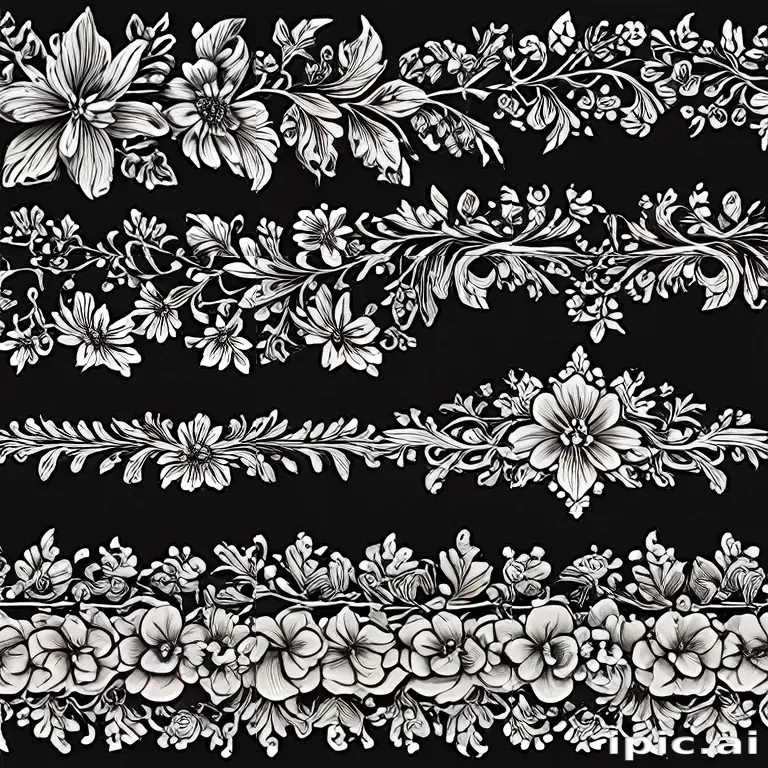 floral borders clipart