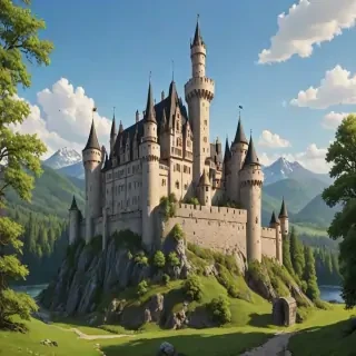 castle in cartoon