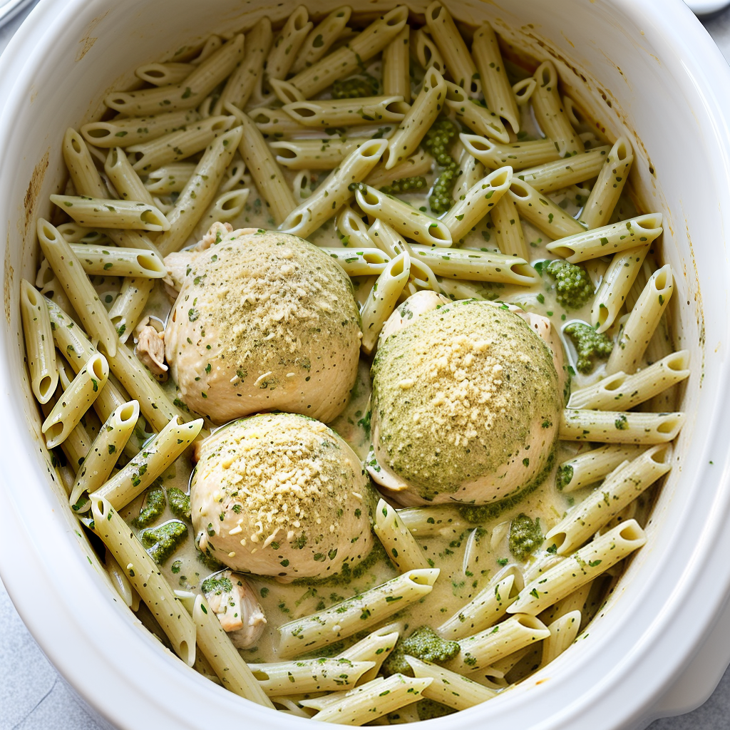 pesto chicken pasta crock pot