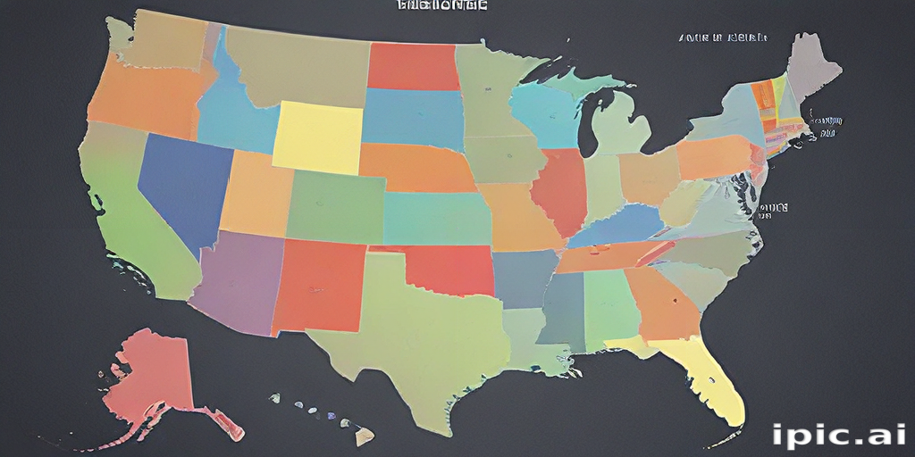 Pick A State Map Colorful Map of the United States Highlighting Different States and Regions