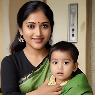 indian mom and son