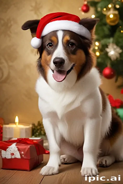 christmas dog wallpaper