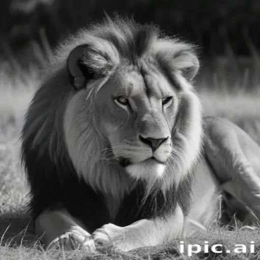 lion black and white pictures