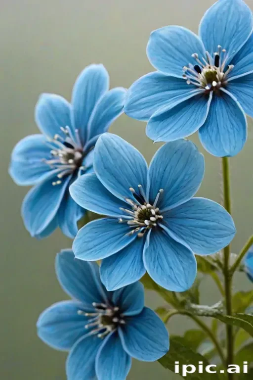 blue flowers transparent
