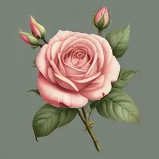 vintage rose illustration