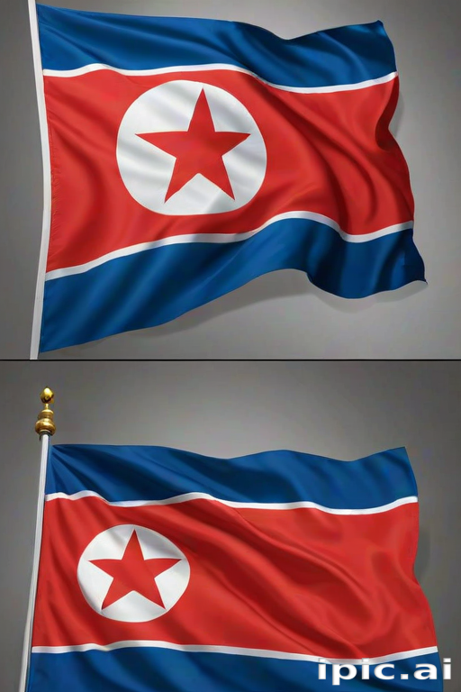 north korea flag