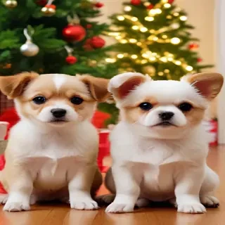cute christmas dogs