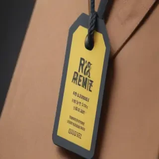 clothing tag mockup