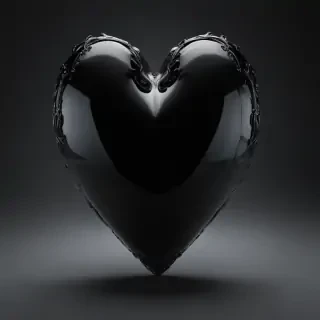 black heart transparent