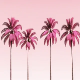 pink palm trees