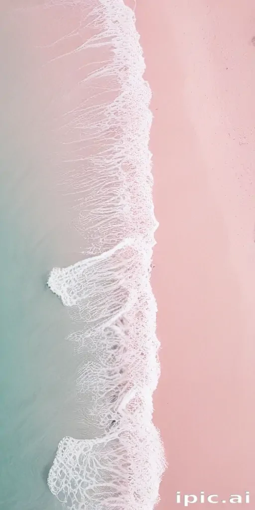 pastel pink beach wallpaper