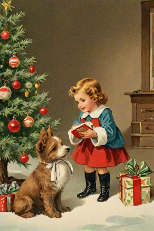 vintage christmas images to print