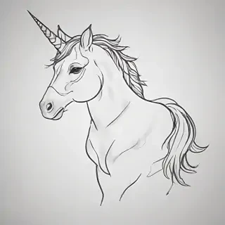 unicorn outline