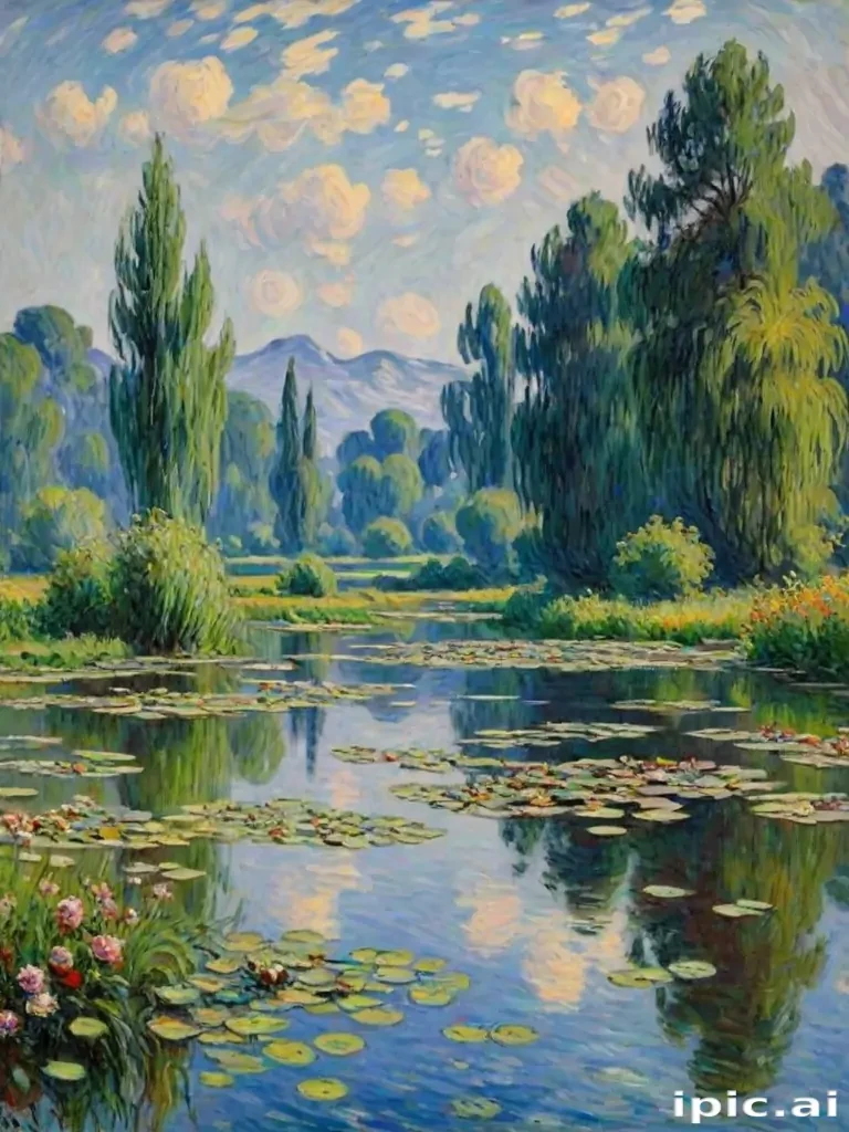 monet painting wallpaper