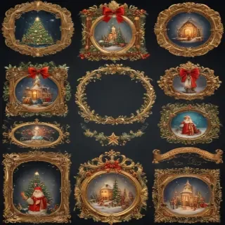 christmas clip art frames