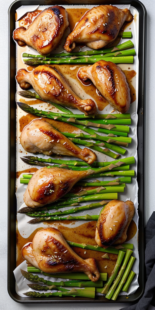 sheet pan miso honey chicken and asparagus