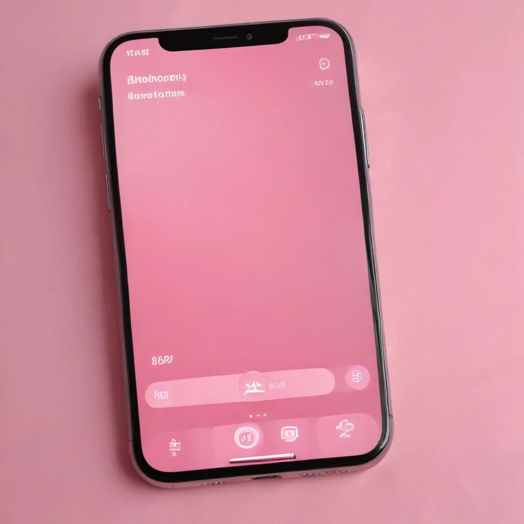 pink home screen
