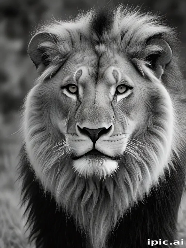 lion black and white pictures
