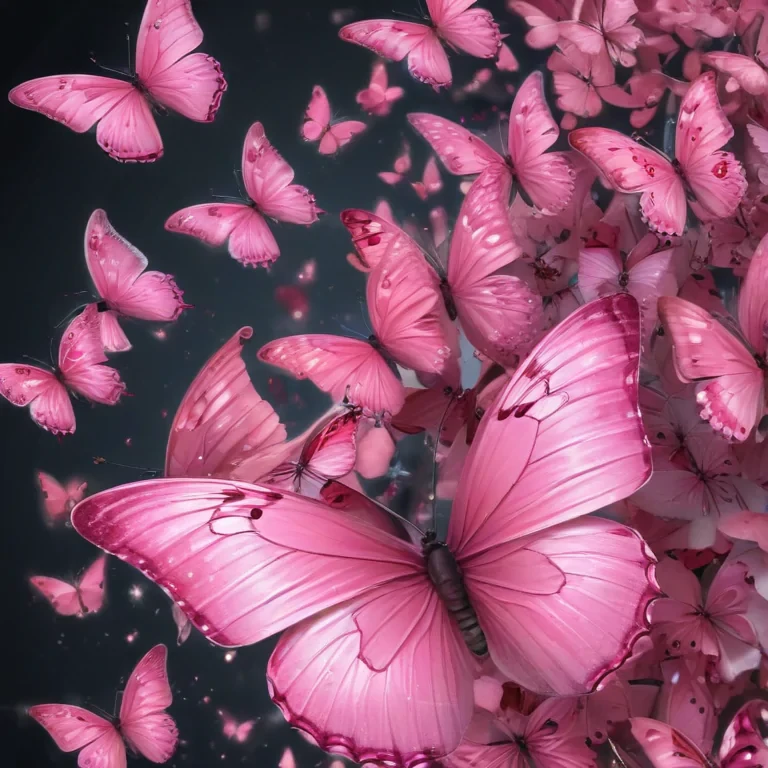 pink butterflies png