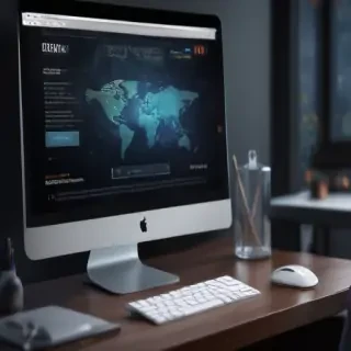 computer website mockup