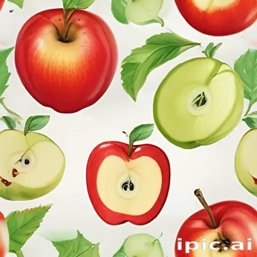 drawn apples