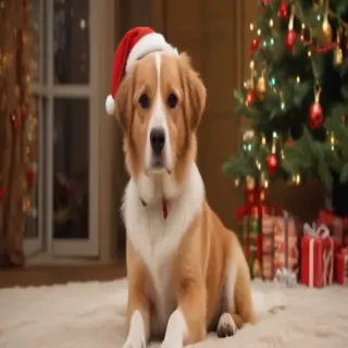 pictures of dogs christmas