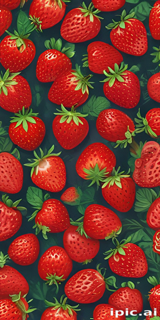 A Vibrant Field of Fresh, Juicy Strawberries Amidst Lush Green Leaves.