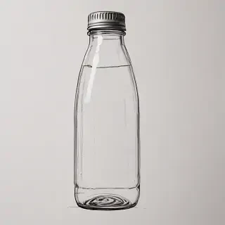 water bottle drawing