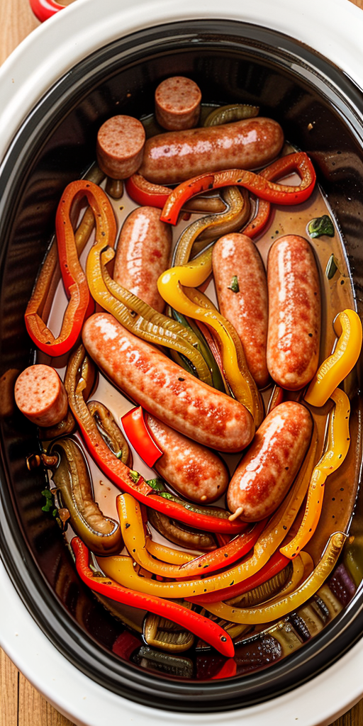 crock pot sausage and peppers and onions