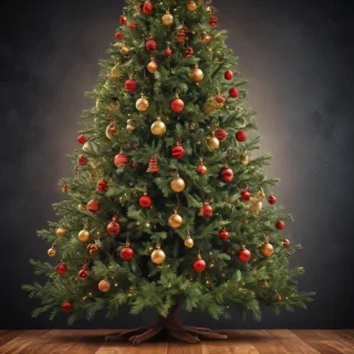 christmas background with tree