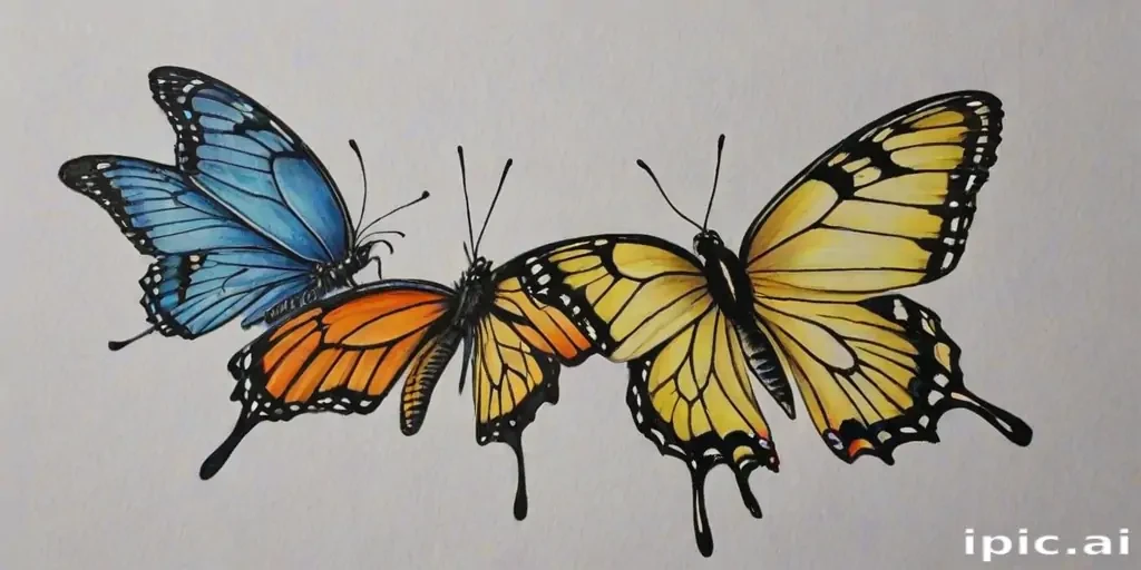 pictures of butterflies to draw