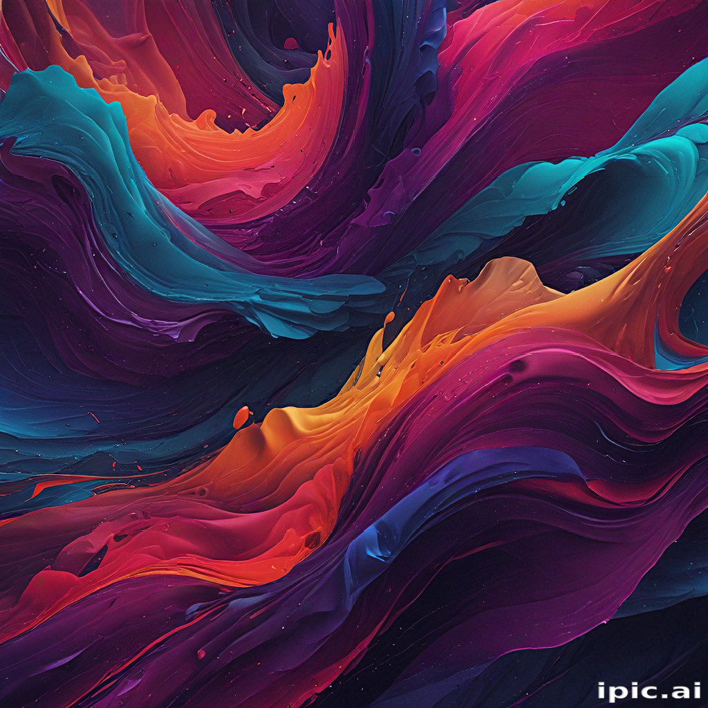 Vibrant Swirls of Colorful Liquid Abstract Art in Motion
