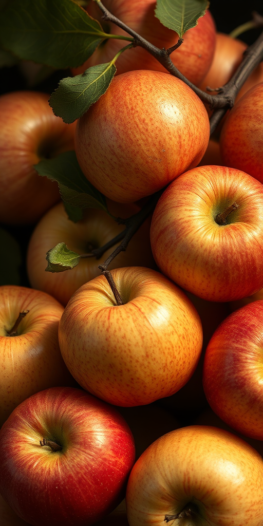 drawn apples
