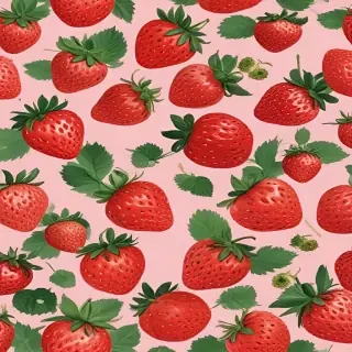 strawberry wallpaper aesthetic
