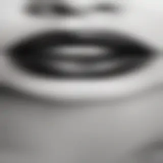 lips black and white clipart