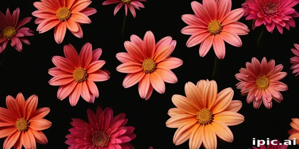 flower black background