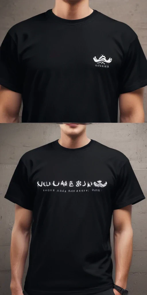 black t-shirt mockup