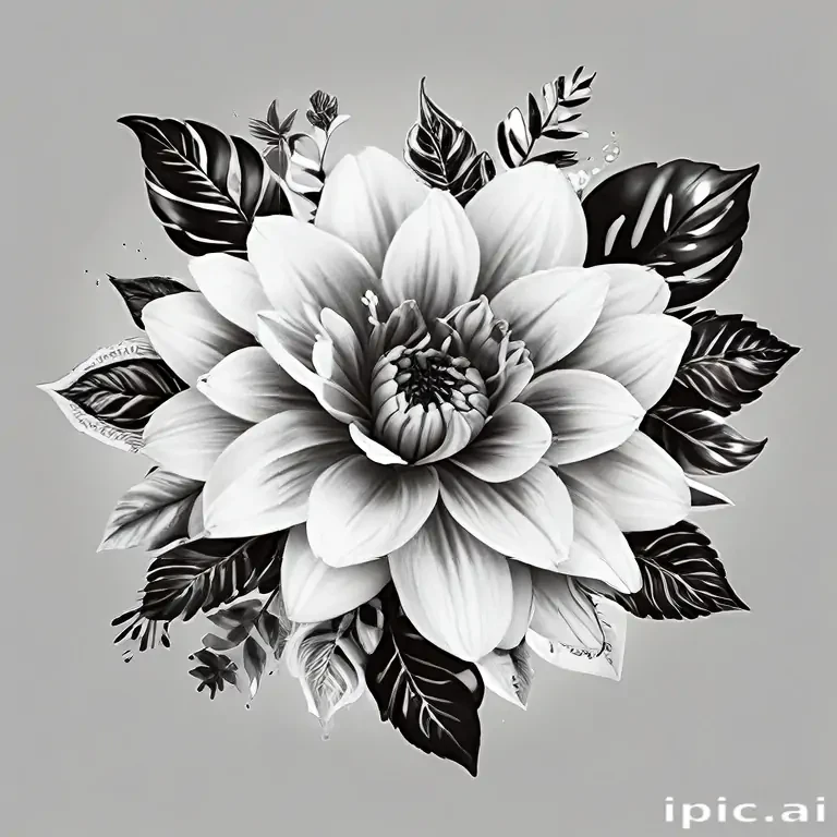 flower png black and white