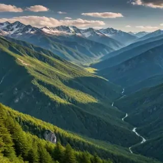 mountainous background