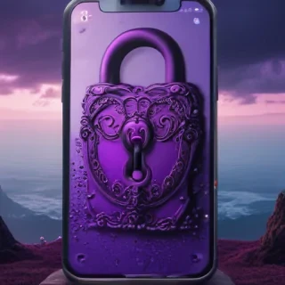 purple lock screen