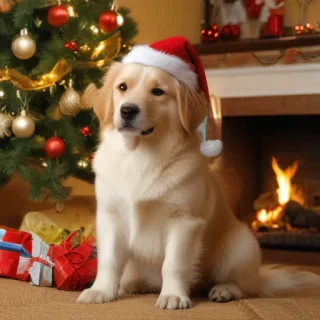 christmas dog wallpaper