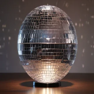 transparent disco ball