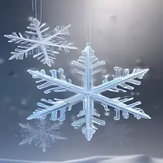 transparent snowflakes